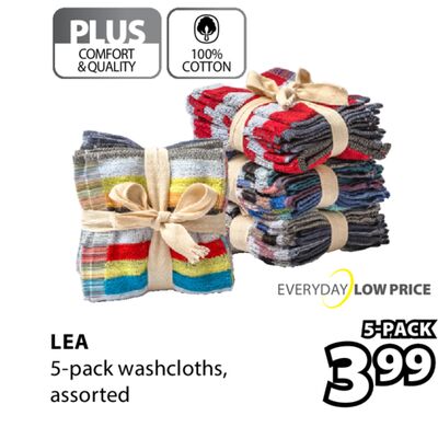 LEA 5-pack washcloths