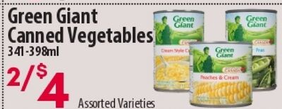 Green Green Giant Canned Vegetables 341-398ml Green &