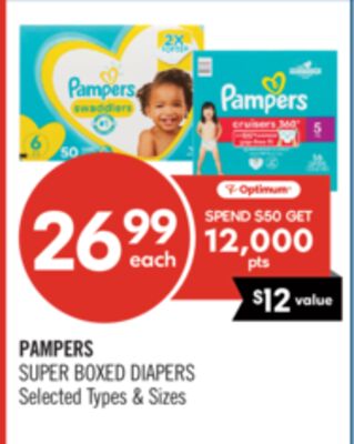 PAMPERS SUPER BOXED DIAPERS