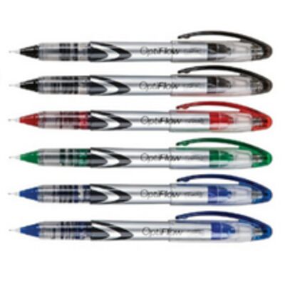 Staples OptiFlow Needle-Tip Rollerball Pens, 6 pk