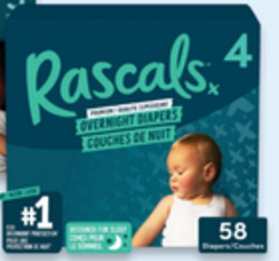 Rascals premium superpack overnight diapers 50s — 58s